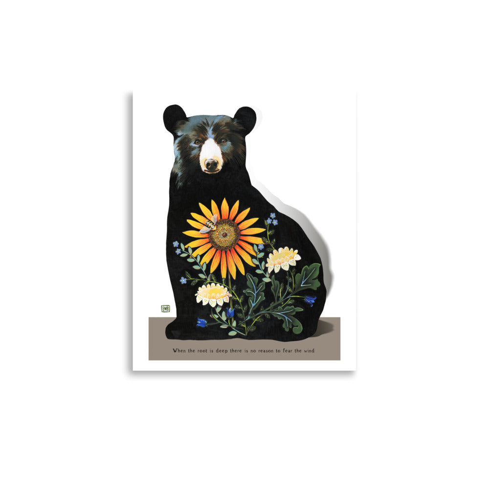 Deep Roots Black Bear Print