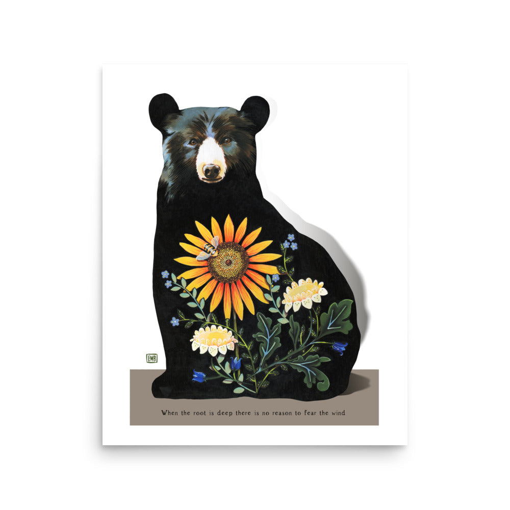 Deep Roots Black Bear Print