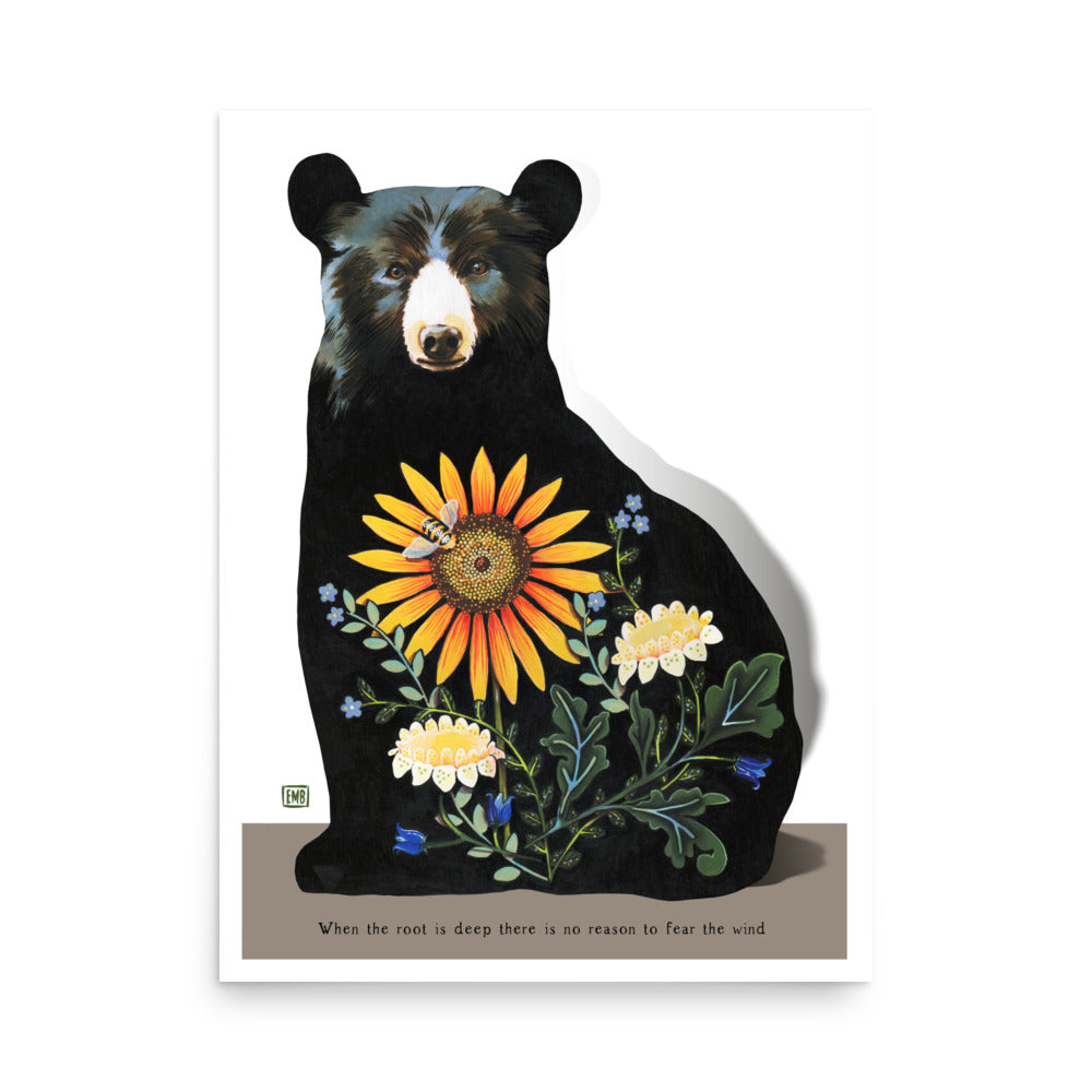 Deep Roots Black Bear Print