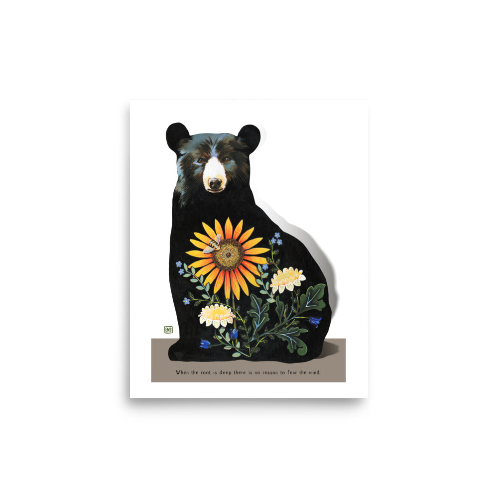 Deep Roots Black Bear Print